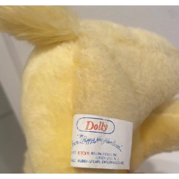 Vtg Etone 1982 Puppy\'s New Adventures - Dolly Stuffed Plush Dog New with Tags